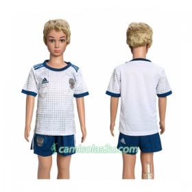 Camisolas de futebol Rússia Criança Equipamento Alternativa Copa do Mundo 2018 Manga Curta